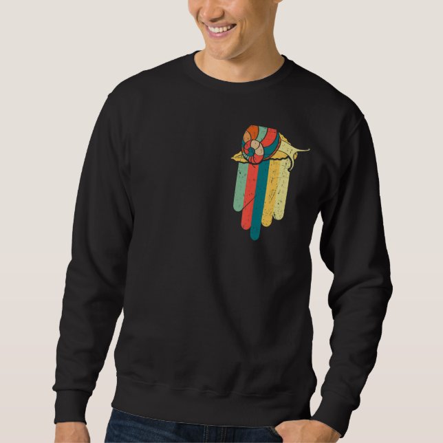 Retro Vintage Schnecke für Haustiere der Liebe Sweatshirt (Vorderseite)