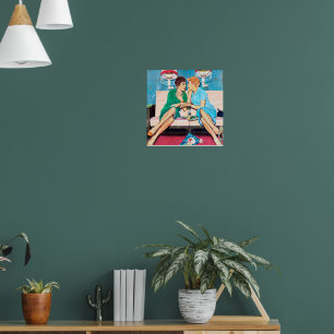 retro-vintage-Schönheitssalon Damen Poster