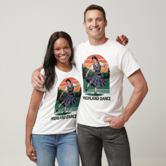 Retro-Vintage-Schottland-Hochland-Tanz-Design-Gesc T-Shirt