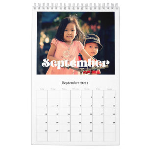 Retro-Vintage-Schriftfamilienkalender 2027 Kalender