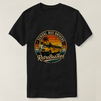 Retro Vintage Schulbusfahrer Kreis T-Shirt