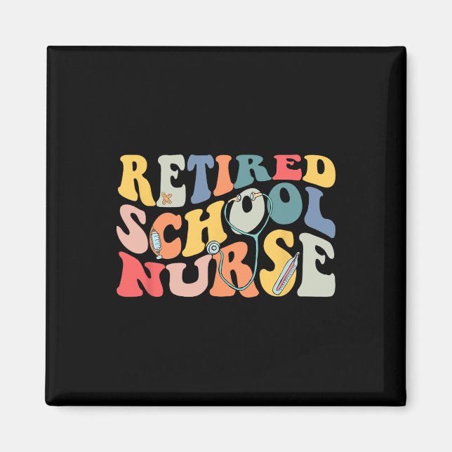 Retro Vintage Schulkrankenversorgung Magnet (Vorne)