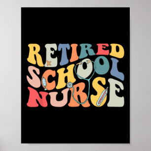 Retro Vintage Schulkrankenversorgung Poster