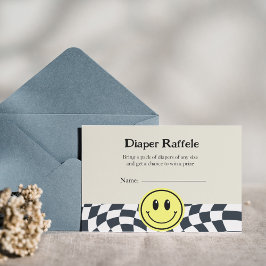 Retro Vintage schwarz-weiße Babywindeln Einladung