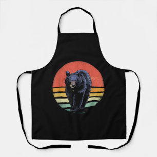 Retro Vintage Schwarzbär Schürze