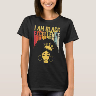 Retro Vintage Schwarze Exzellenz Afrikanischer Sto T-Shirt