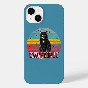 Retro Vintage Schwarze Katze Igitt Leute Case-Mate iPhone 14 Hülle