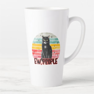Retro Vintage Schwarze Katze Igitt Leute Milchtasse