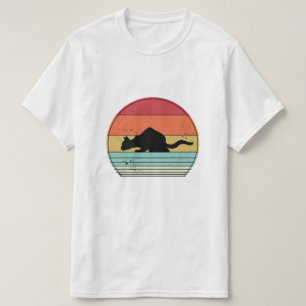 Retro Vintage Schwarze Katzensilhouette T-Shirt