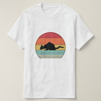 Retro Vintage Schwarze Katzensilhouette T-Shirt