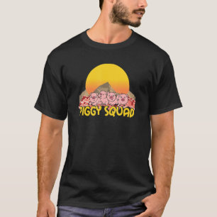 Retro Vintage Schweine Squad, Lustiger Bauernhofti T-Shirt