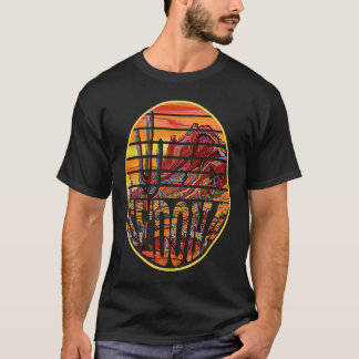 Retro Vintage Sedona Arizona Wandern Sonnenunterga T-Shirt