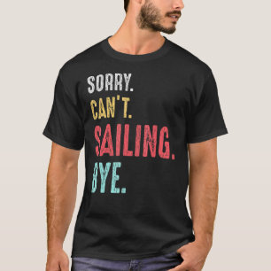 Retro Vintage Segel-Yachting-Segelschiff Kapitän P T-Shirt