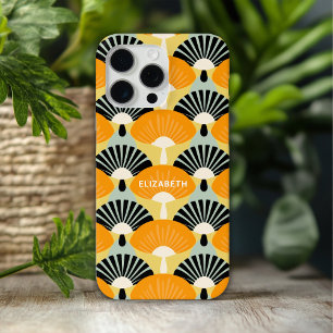 Retro Vintage Senf Schwarz Muster Personalisiert Case-Mate iPhone Hülle