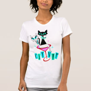 Retro Vintage Sexton Atomic Katze Katzenminze T-Shirt