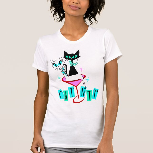 Retro Vintage Sexton Atomkatze CatNip T-Shirt (Vorderseite)