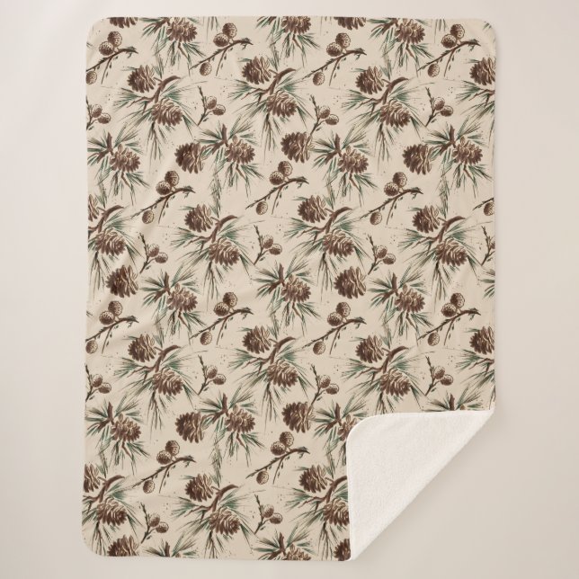 Retro Vintage Sherpadecke (Vorderseite)