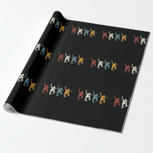 Retro-Vintage-Skateboard Geschenkpapier