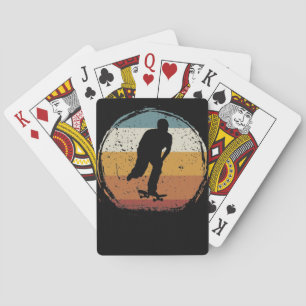 Retro-Vintage-Skateboard Spielkarten
