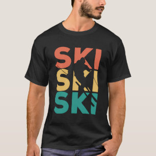 Retro-Vintage-Ski-Geschenk für Skifahrer T-Shirt