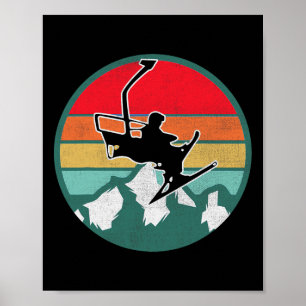 Retro-Vintage-Ski-Geschenke für Skifahrer 1  Poster