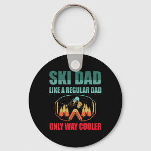 Retro-Vintage-Ski-Geschenke für Skifahrer Schlüsselanhänger