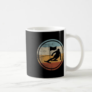 Retro-Vintage-Ski-Skifahrer-Design-Skilauf-Slalom Kaffeetasse