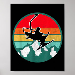Retro-Vintage-Skisport Schnee Poster