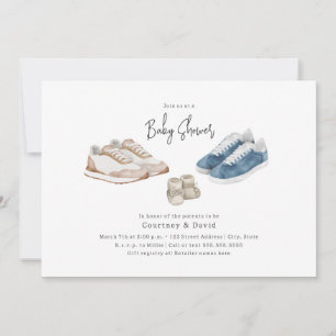 Retro-Vintage-Sneaker-Schuhe Baby Shower Einladung