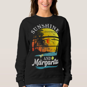 Retro Vintage Sonne und Margarita Beach Sommer Sweatshirt