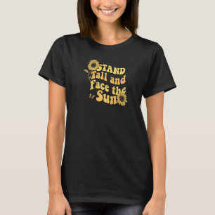 Retro Vintage Sonnenblume Schmetterling Inspiratio T-Shirt