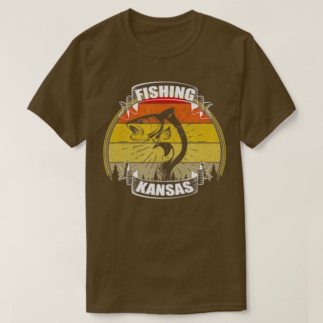 Retro Vintage Sonnenblumenbäume, die Kansas Fisher T-Shirt (Design vorne)