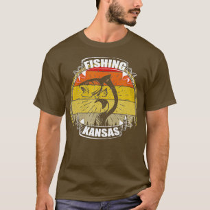 Retro Vintage Sonnenblumenbäume, die Kansas Fisher T-Shirt