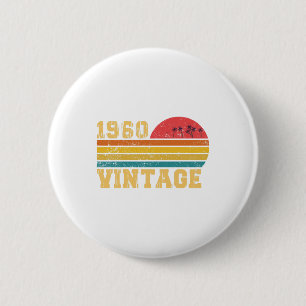 Retro Vintage Sonnenuntergang 1960 Geburtstag    Button