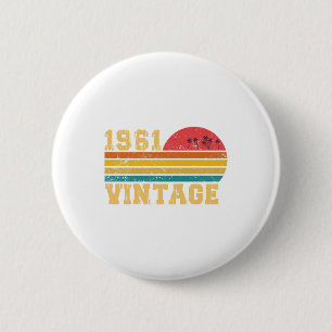 Retro Vintage Sonnenuntergang 1961 Geburtstag Button