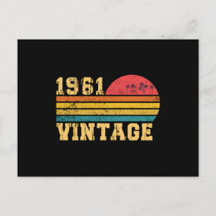 Retro Vintage Sonnenuntergang 1961 Geburtstag Postkarte