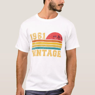 Retro Vintage Sonnenuntergang 1961 Geburtstag T-Shirt