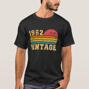Retro Vintage Sonnenuntergang 1962 Geburtstag T-Shirt