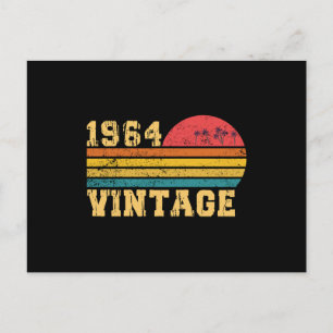 Retro Vintage Sonnenuntergang 1964 Geburtstag Postkarte