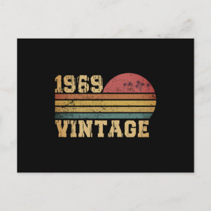 Retro Vintage Sonnenuntergang 1969 Geburtstag Postkarte