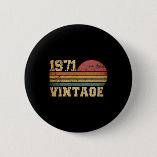 Retro Vintage Sonnenuntergang 1971 Geburtstag Button
