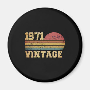 Retro Vintage Sonnenuntergang 1971 Geburtstag Magnet