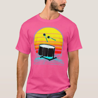 Retro Vintage Sonnenuntergang Bassdrum T-Shirt