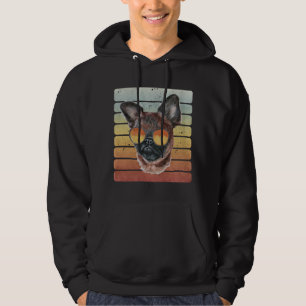 Retro Vintage Sonnenuntergang Brussels Griffon Mam Hoodie