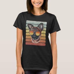Retro Vintage Sonnenuntergang Brussels Griffon Mam T-Shirt