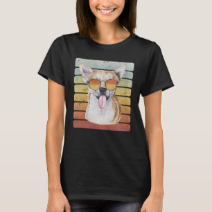 Retro Vintage Sonnenuntergang Chihuahua Mama Papa T-Shirt