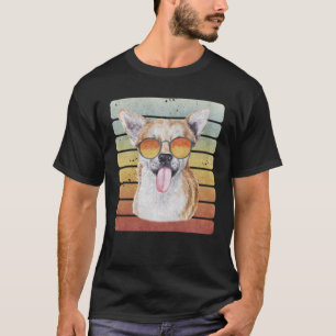 Retro Vintage Sonnenuntergang Chihuahua Mama Papa T-Shirt