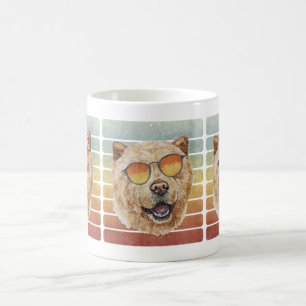 Retro Vintage Sonnenuntergang Chow Chow Mama Papa Kaffeetasse