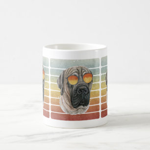 Retro Vintage Sonnenuntergang Englische Dogge Mama Kaffeetasse