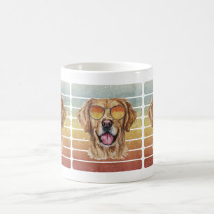 Retro Vintage Sonnenuntergang Golden Retriever Mam Kaffeetasse